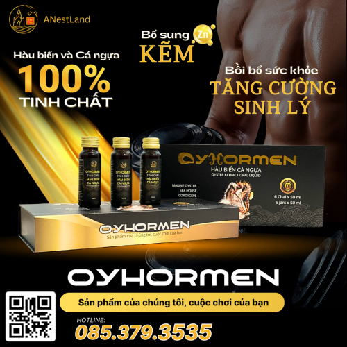 Tinh Chất Hàu Biển, Cá Ngựa - OYHORMEN 6 lọ